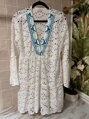 Sundance White Eyelet Dress / Swim Coverup